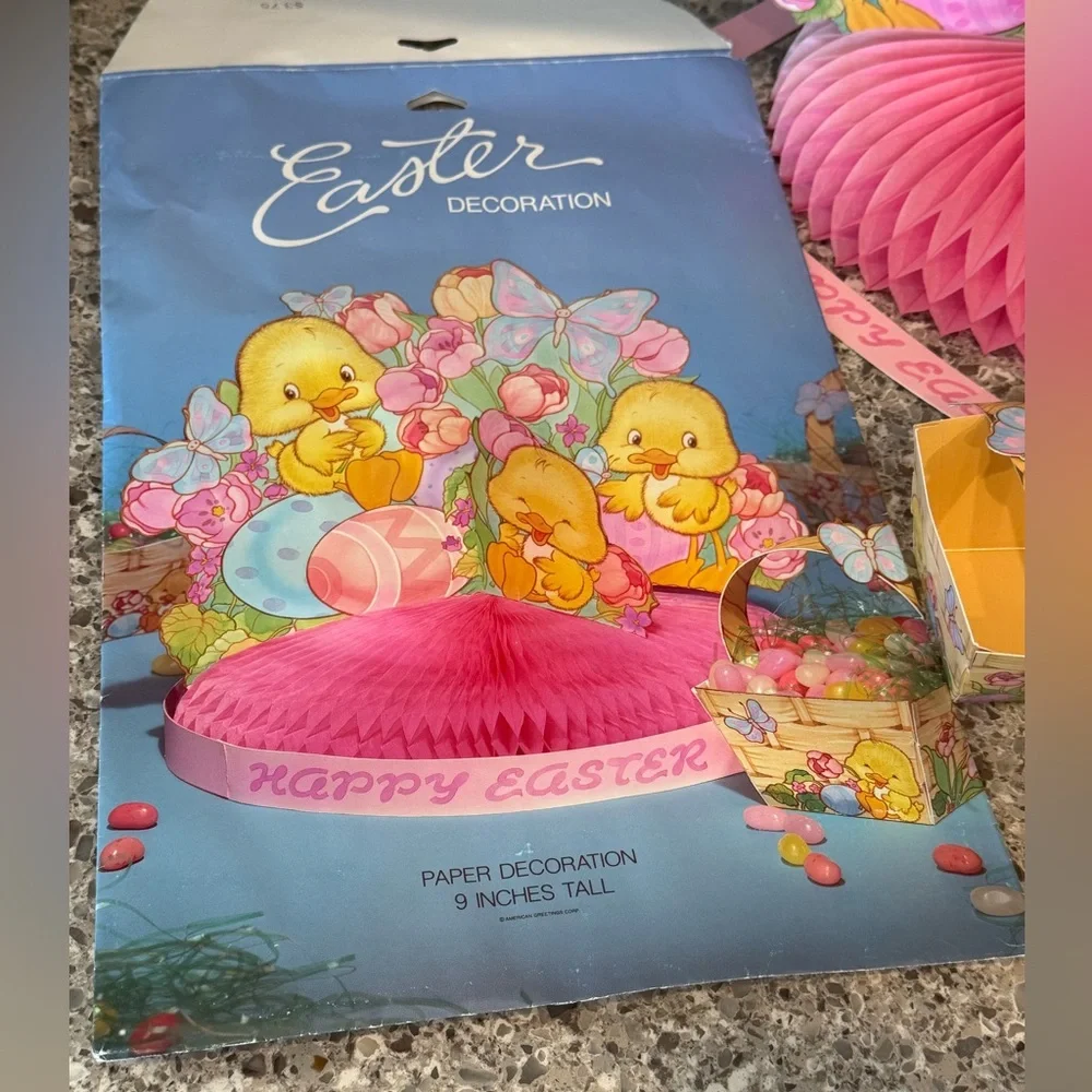 Vintage Honeycomb Tissue Easter Centerpiece Decor Lot Of 12 Eureka Beistle Ameri